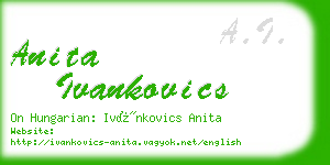 anita ivankovics business card